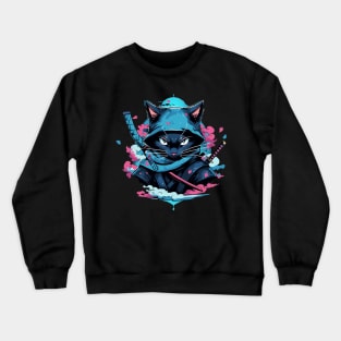 ninja cat Crewneck Sweatshirt